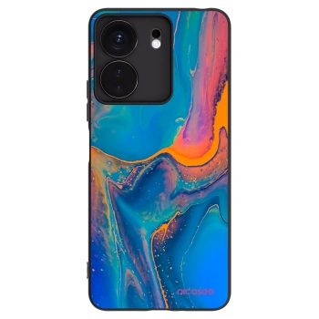 Picasee Μαύρη θήκη σιλικόνης για Xiaomi Redmi 13C 4G - Rainbow