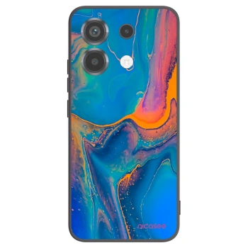 Picasee Μαύρη θήκη σιλικόνης για Xiaomi Poco X6 - Rainbow