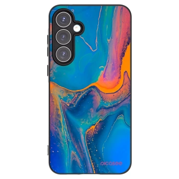 Picasee Μαύρη θήκη σιλικόνης για Samsung Galaxy A55 5G A556B - Rainbow