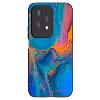 Picasee Μαύρη θήκη σιλικόνης για Honor 200 Lite - Rainbow