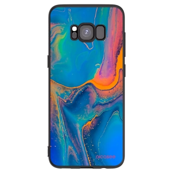 Picasee Μαύρη θήκη σιλικόνης για Samsung Galaxy S8 G950F - Rainbow