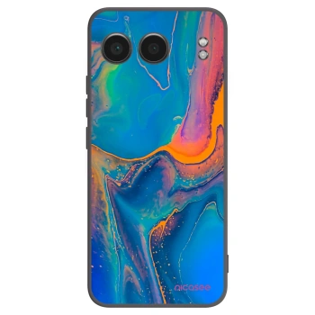 Picasee Μαύρη θήκη σιλικόνης για OnePlus Nord 4 - Rainbow