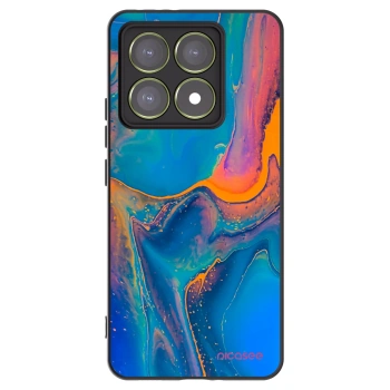 Picasee Μαύρη θήκη σιλικόνης για Xiaomi 14T - Rainbow