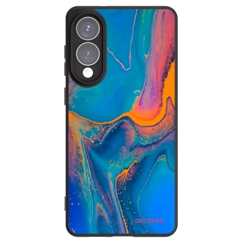 Picasee Μαύρη θήκη σιλικόνης για Samsung Galaxy S25 Edge 5G - Rainbow