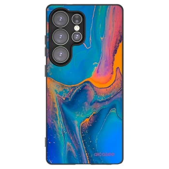 Picasee Μαύρη θήκη σιλικόνης για Samsung Galaxy S25 Ultra 5G - Rainbow
