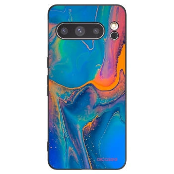Picasee Μαύρη θήκη σιλικόνης για Google Pixel 8 Pro - Rainbow