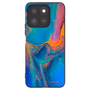 Picasee Μαύρη θήκη σιλικόνης για Honor X8c - Rainbow