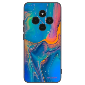 Picasee Μαύρη θήκη σιλικόνης για Xiaomi Poco C75 - Rainbow