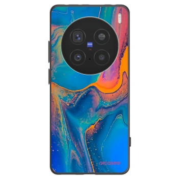 Picasee Μαύρη θήκη σιλικόνης για Vivo X200 Pro - Rainbow