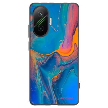 Picasee Μαύρη θήκη σιλικόνης για Xiaomi Poco F7 5G - Rainbow