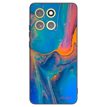Picasee Μαύρη θήκη σιλικόνης για Motorola Moto G86 Power 5G - Rainbow
