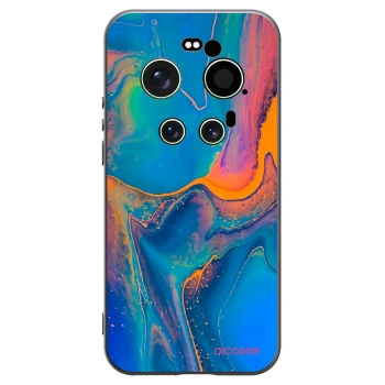 Picasee Μαύρη θήκη σιλικόνης για Xiaomi 17 Ultra - Rainbow