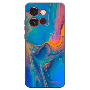 Picasee Μαύρη θήκη σιλικόνης για Motorola Edge 60 Neo 5G - Rainbow