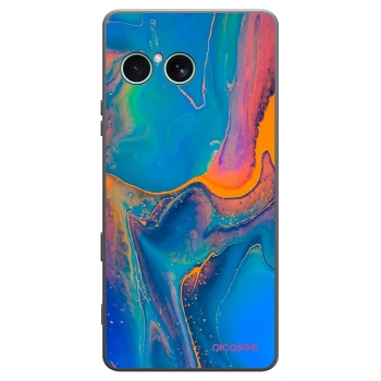 Picasee Μαύρη θήκη σιλικόνης για Sony Xperia 10 VII - Rainbow