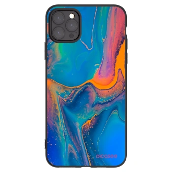 Picasee Μαύρη θήκη σιλικόνης για Apple iPhone 11 Pro Max - Rainbow
