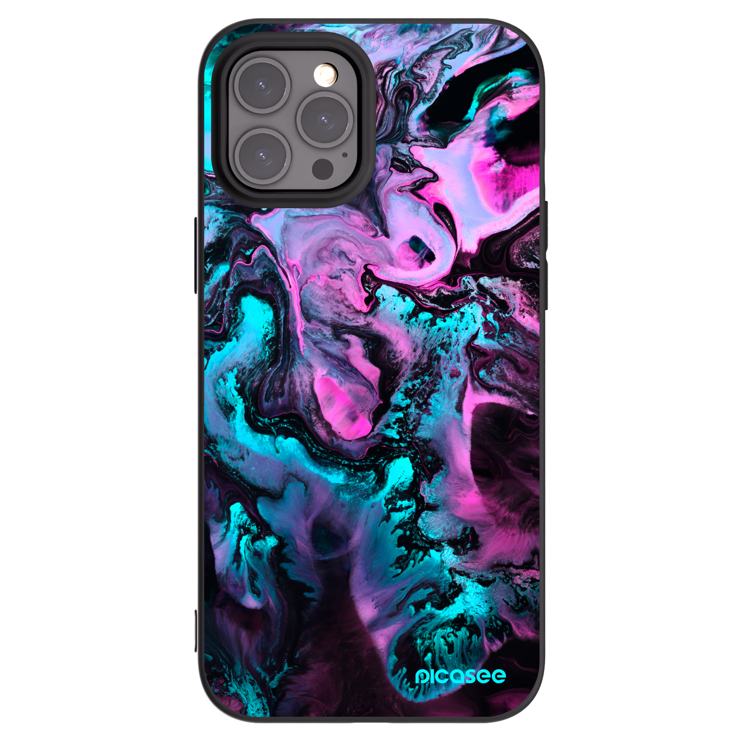Picasee Μαύρη θήκη σιλικόνης για Apple iPhone 12 Pro Max - Lean