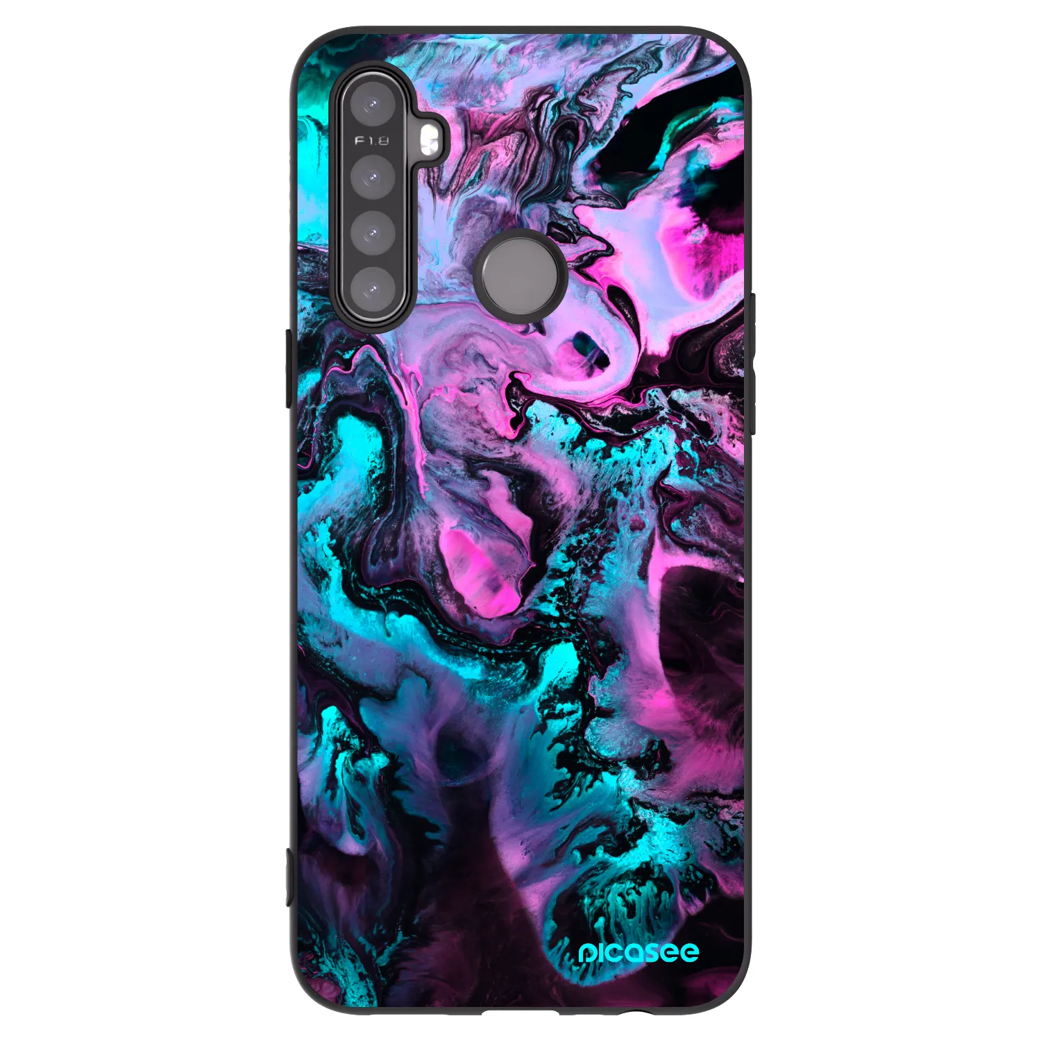 Picasee Μαύρη θήκη σιλικόνης για Realme 6i - Lean