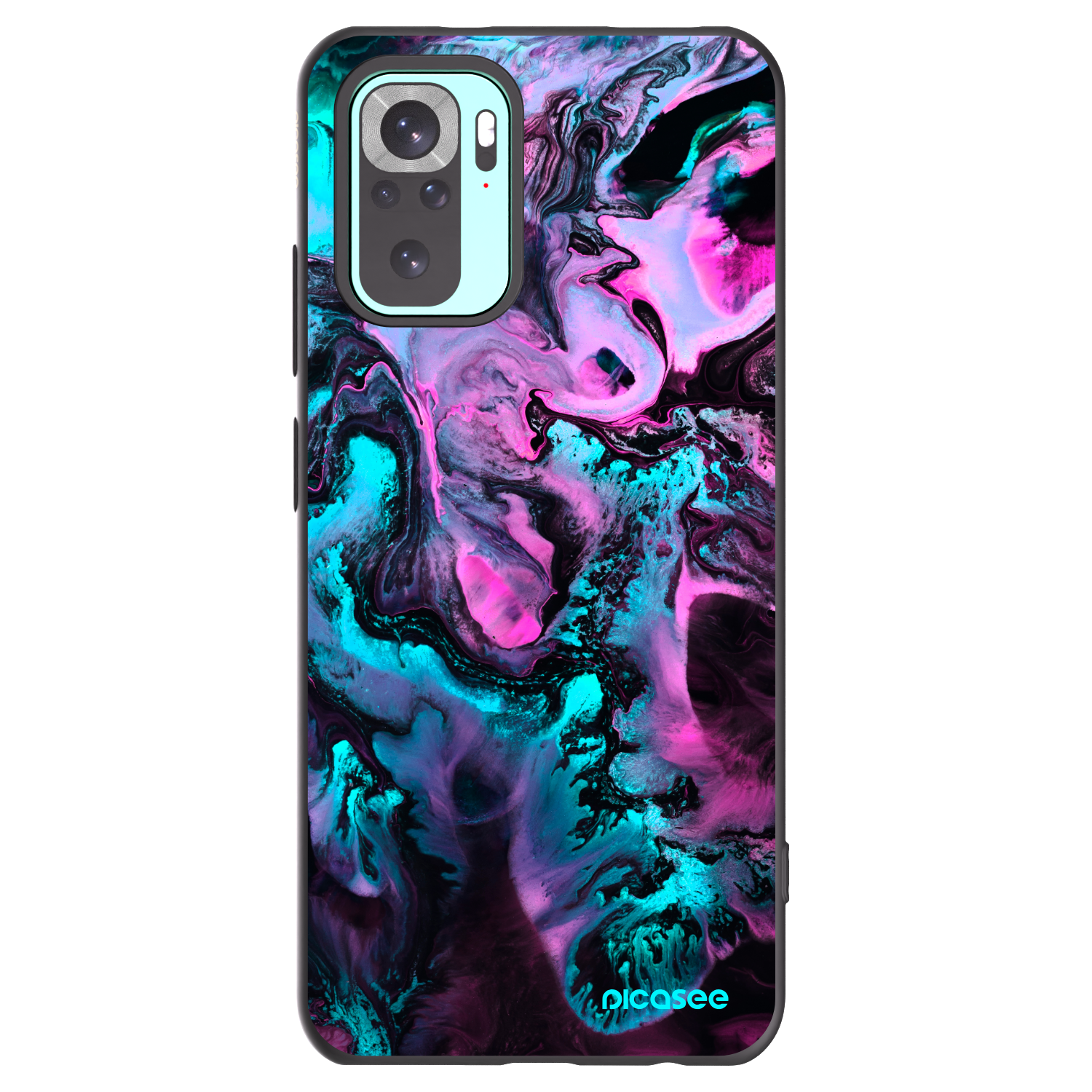 Picasee Μαύρη θήκη σιλικόνης για Xiaomi Redmi Note 10 Pro - Lean