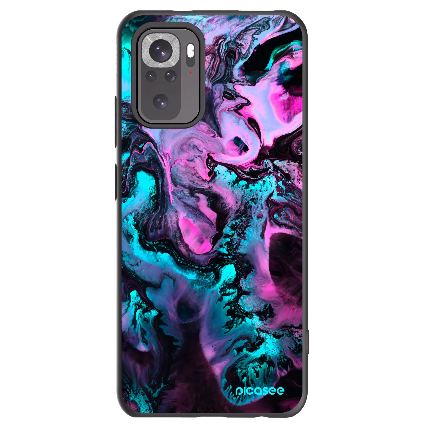 Picasee Μαύρη θήκη σιλικόνης για Xiaomi Redmi Note 10S - Lean