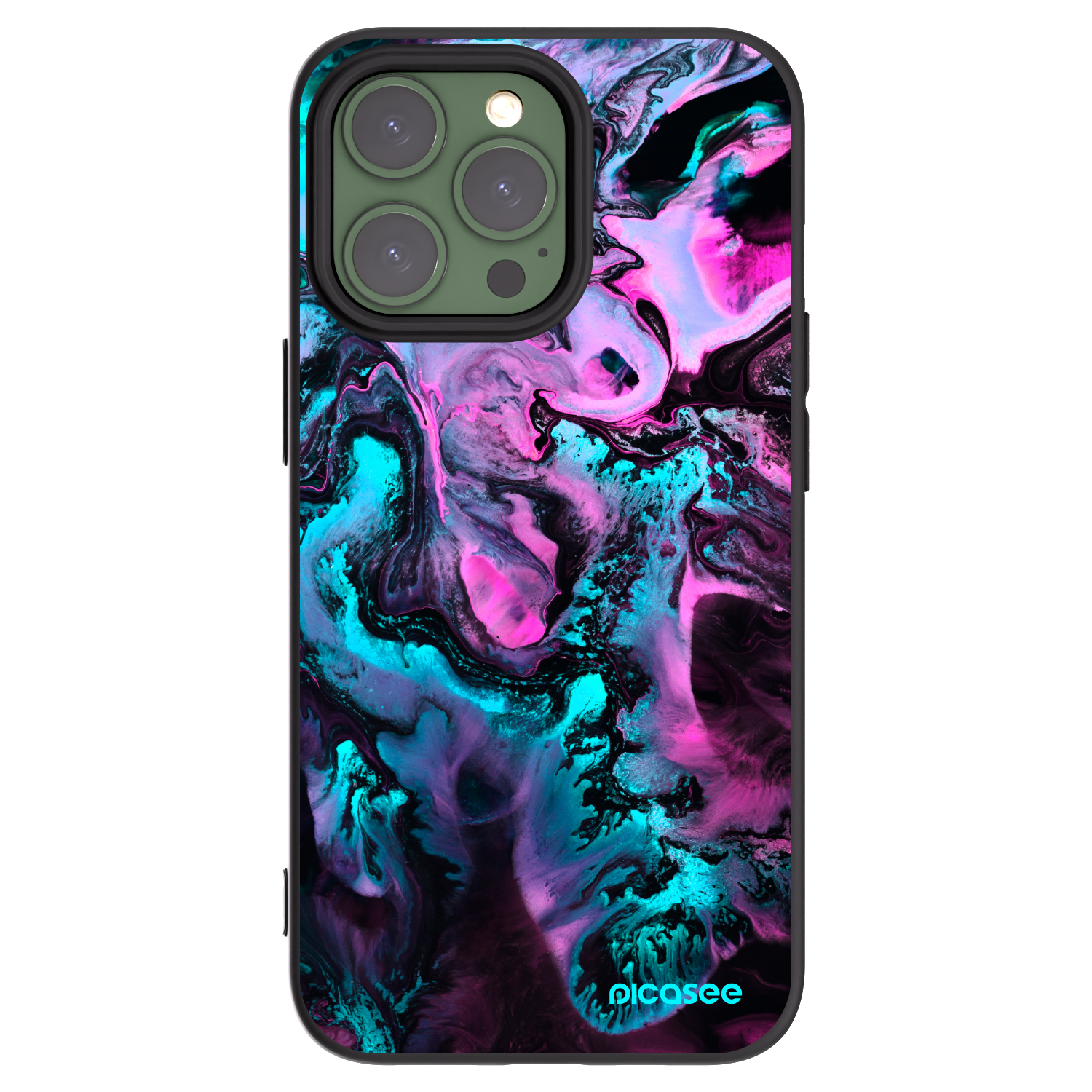 Picasee Μαύρη θήκη σιλικόνης για Apple iPhone 13 Pro - Lean