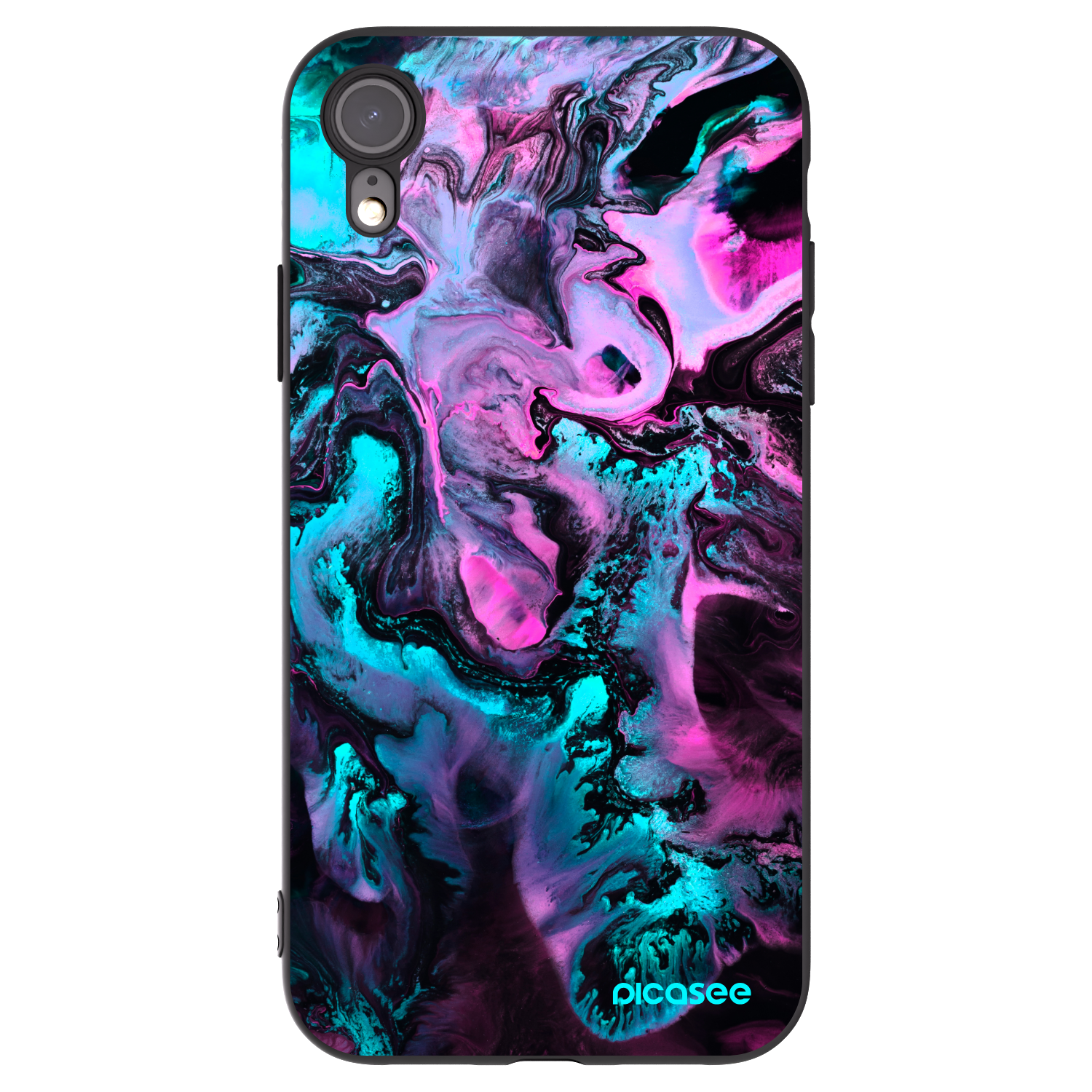 Picasee Μαύρη θήκη σιλικόνης για Apple iPhone XR - Lean
