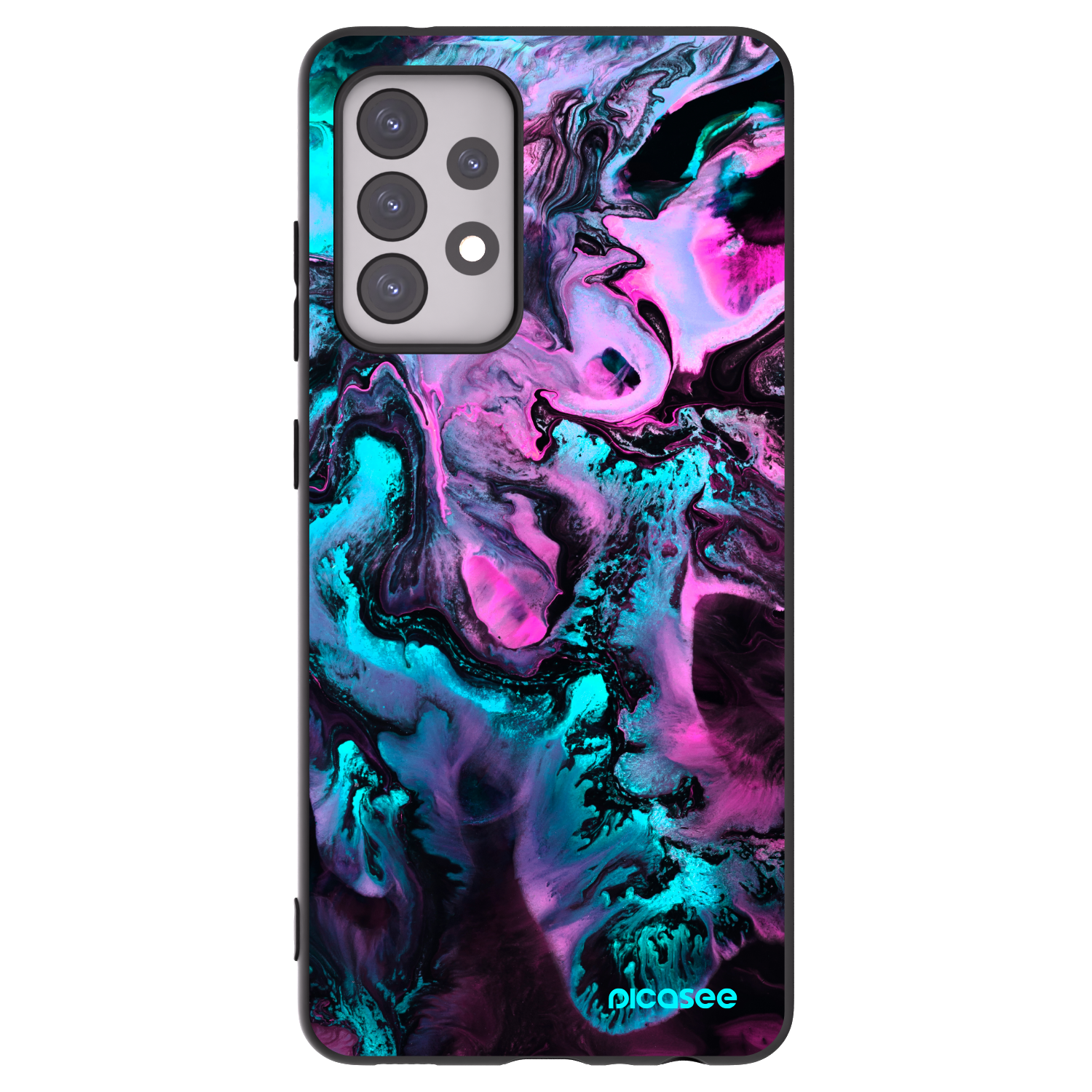 Picasee Μαύρη θήκη σιλικόνης για Samsung Galaxy A52s 5G A528B - Lean