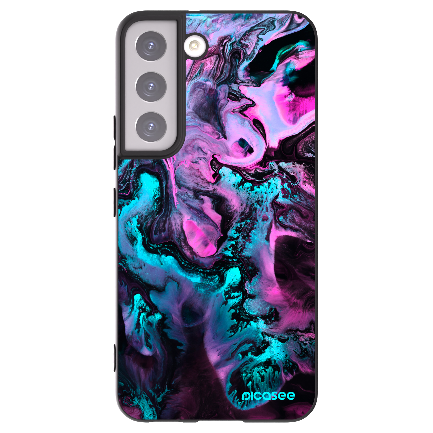 Picasee Μαύρη θήκη σιλικόνης για Samsung Galaxy S22 5G - Lean