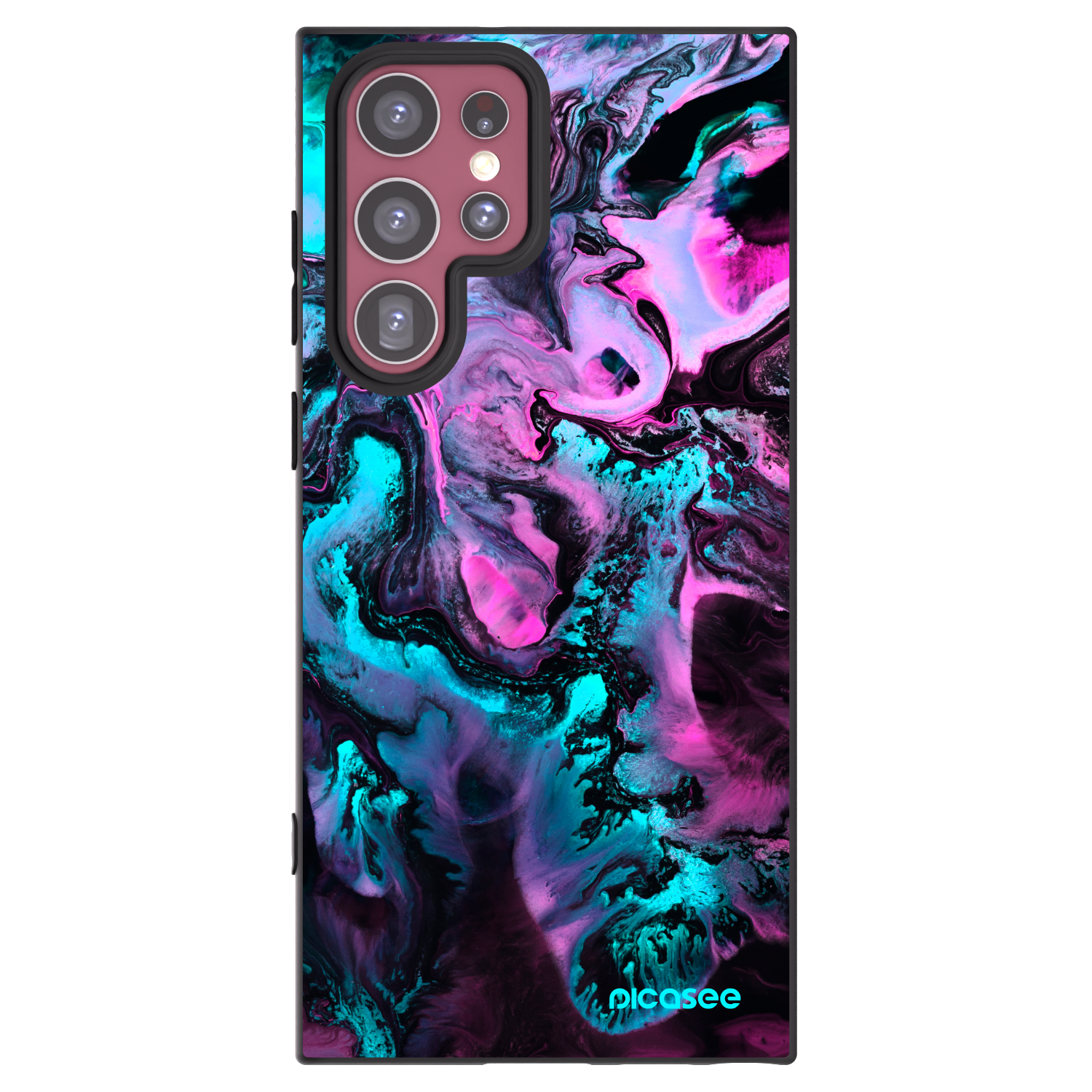 Picasee Μαύρη θήκη σιλικόνης για Samsung Galaxy S22 Ultra 5G - Lean