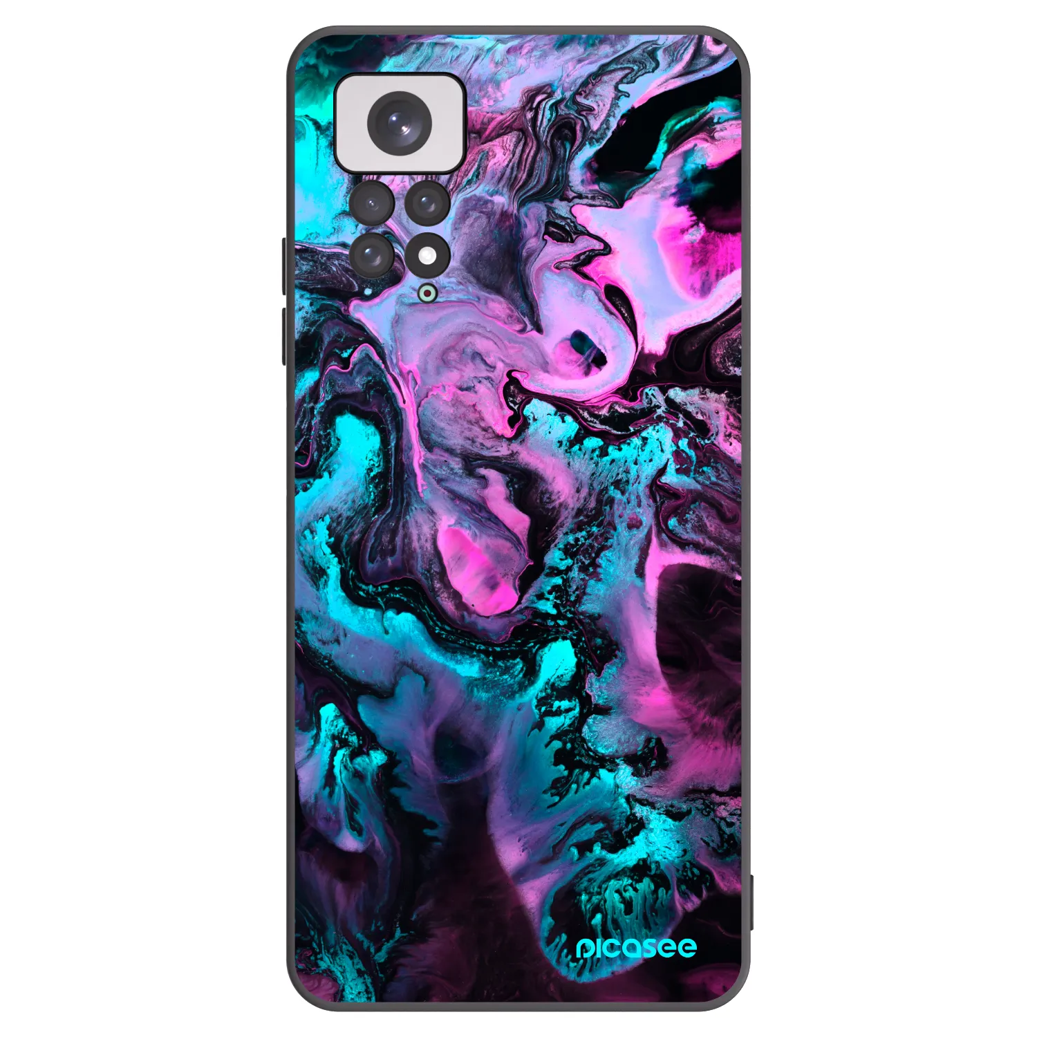 Picasee Μαύρη θήκη σιλικόνης για Xiaomi Redmi Note 11 - Lean