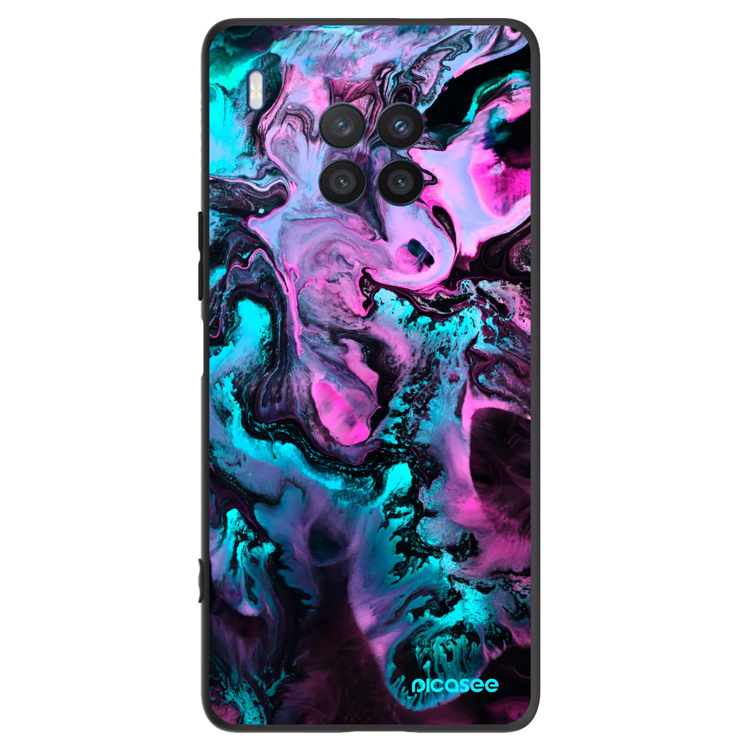 Picasee Μαύρη θήκη σιλικόνης για Honor 50 Lite - Lean