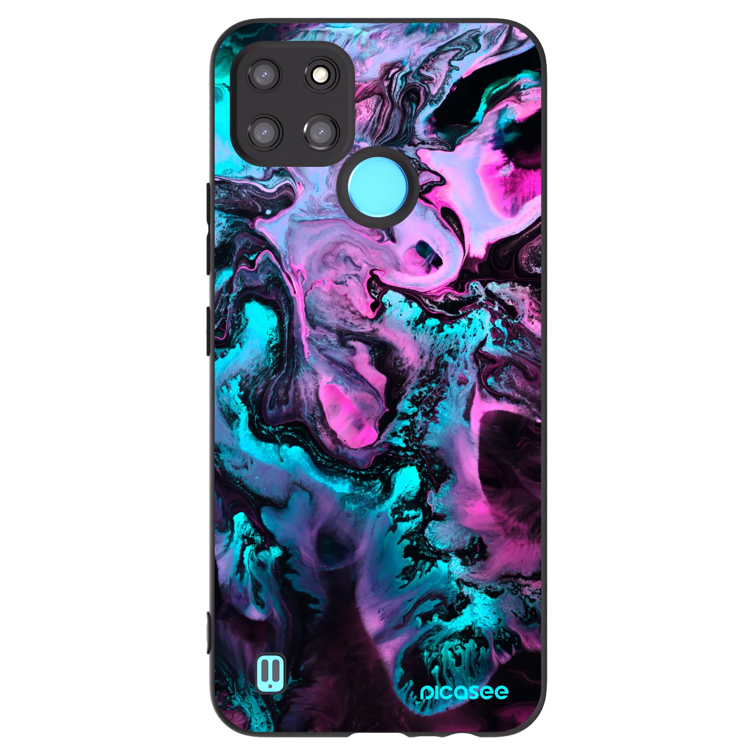 Picasee Μαύρη θήκη σιλικόνης για Realme C21Y - Lean