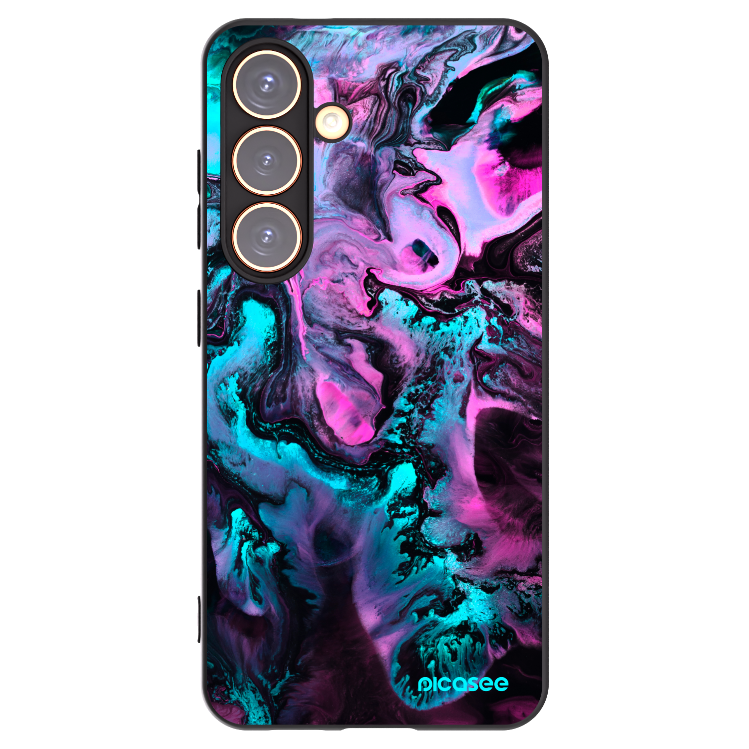 Picasee Μαύρη θήκη σιλικόνης για Samsung Galaxy S24 S921B 5G - Lean