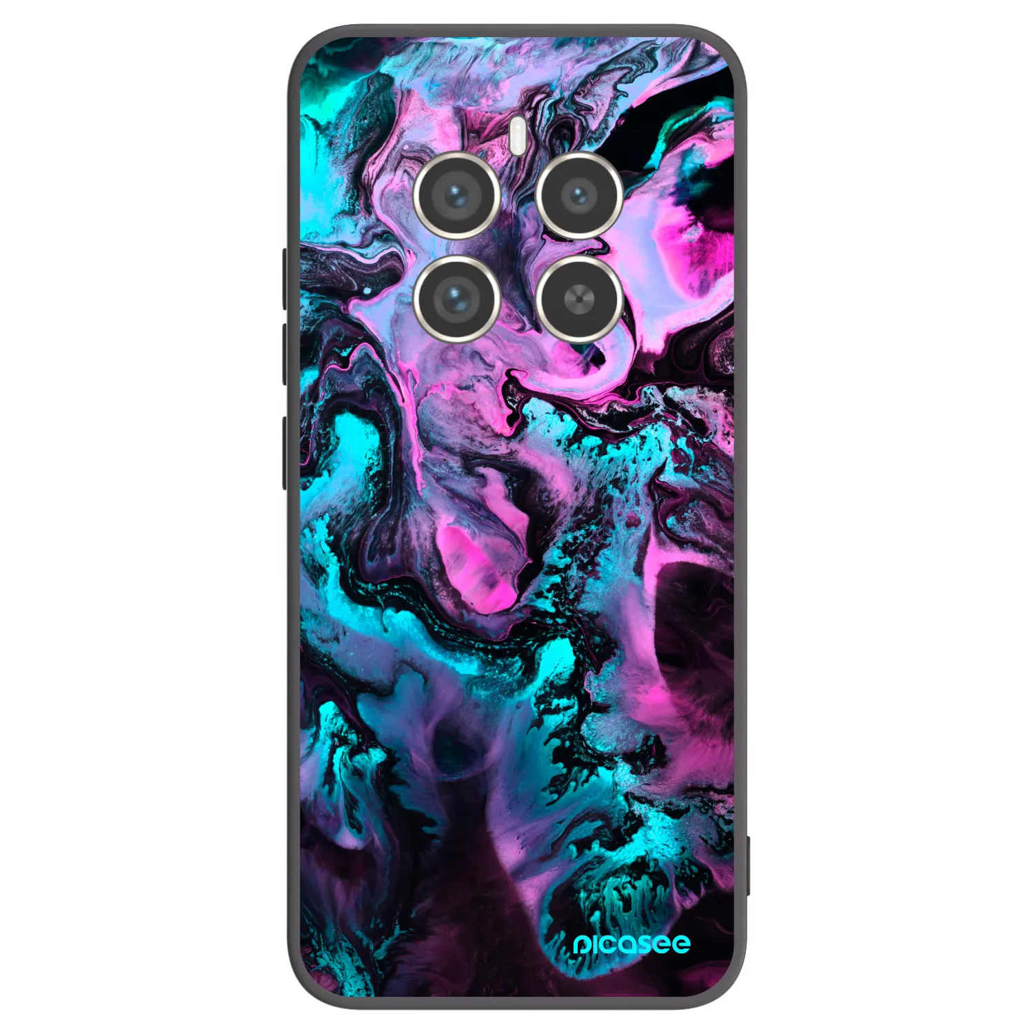 Picasee Μαύρη θήκη σιλικόνης για Realme 12 Pro 5G - Lean