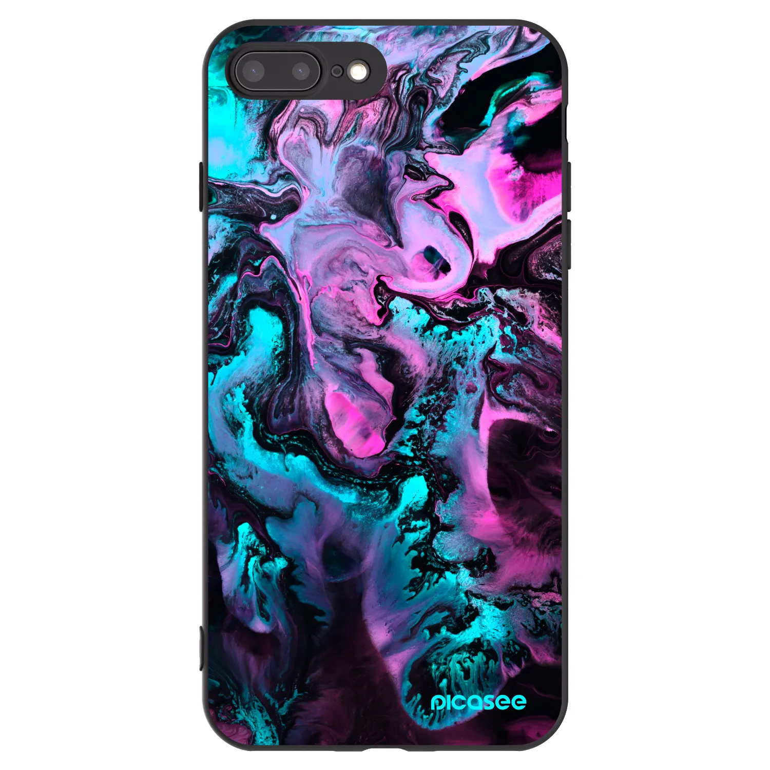 Picasee Μαύρη θήκη σιλικόνης για Apple iPhone 7 Plus - Lean