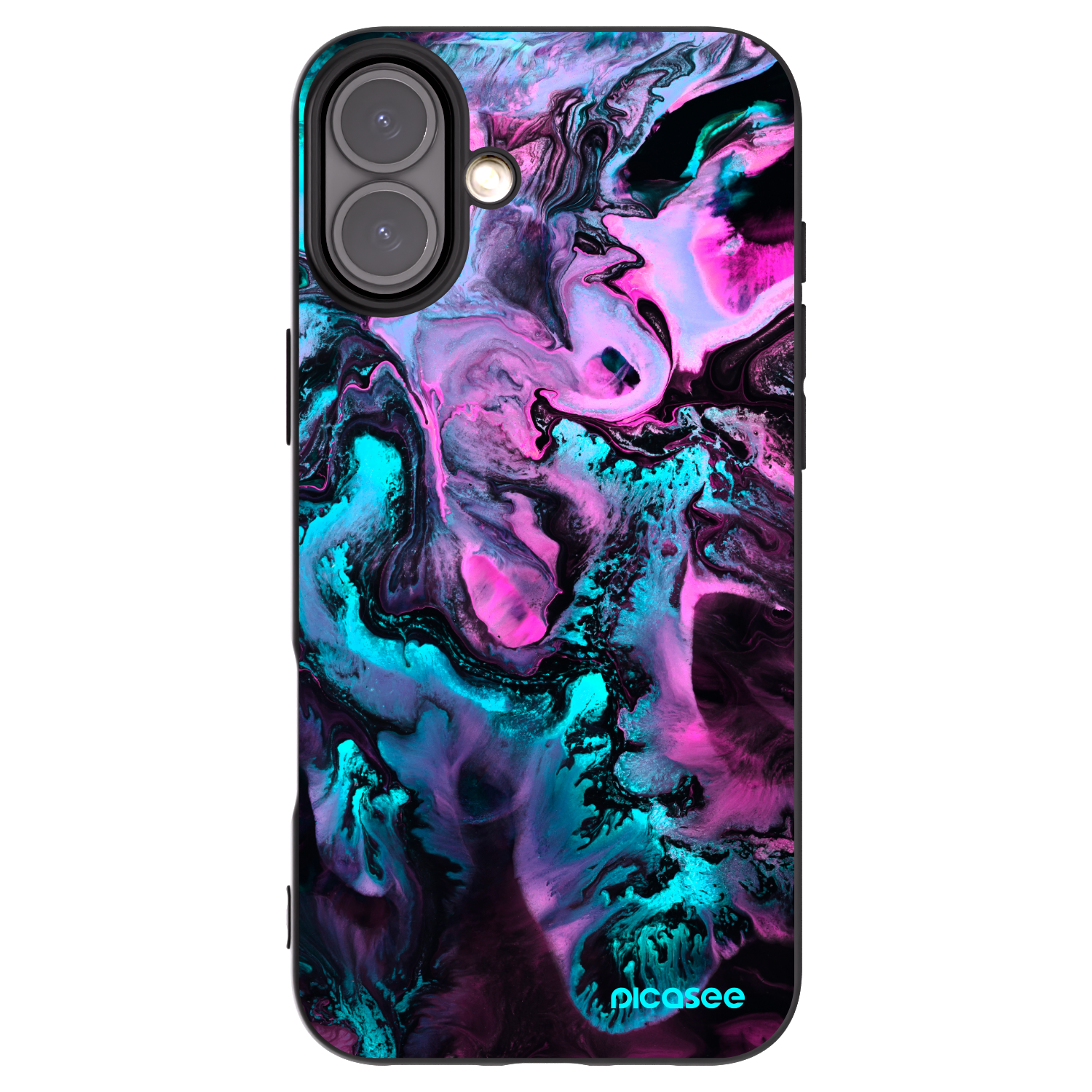 Picasee Μαύρη θήκη σιλικόνης για Apple iPhone 16 Plus - Lean