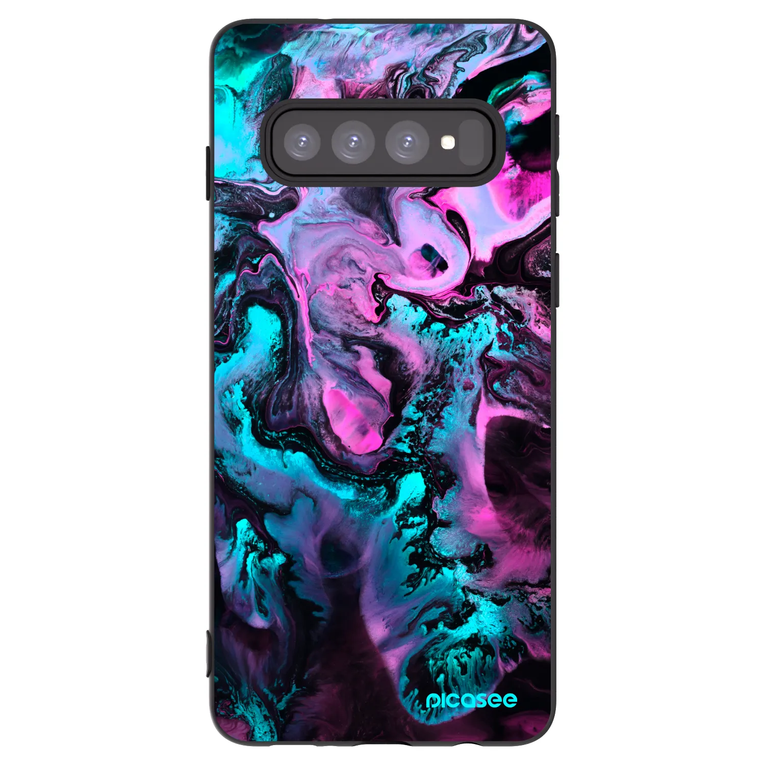 Picasee Μαύρη θήκη σιλικόνης για Samsung Galaxy S10 G973 - Lean