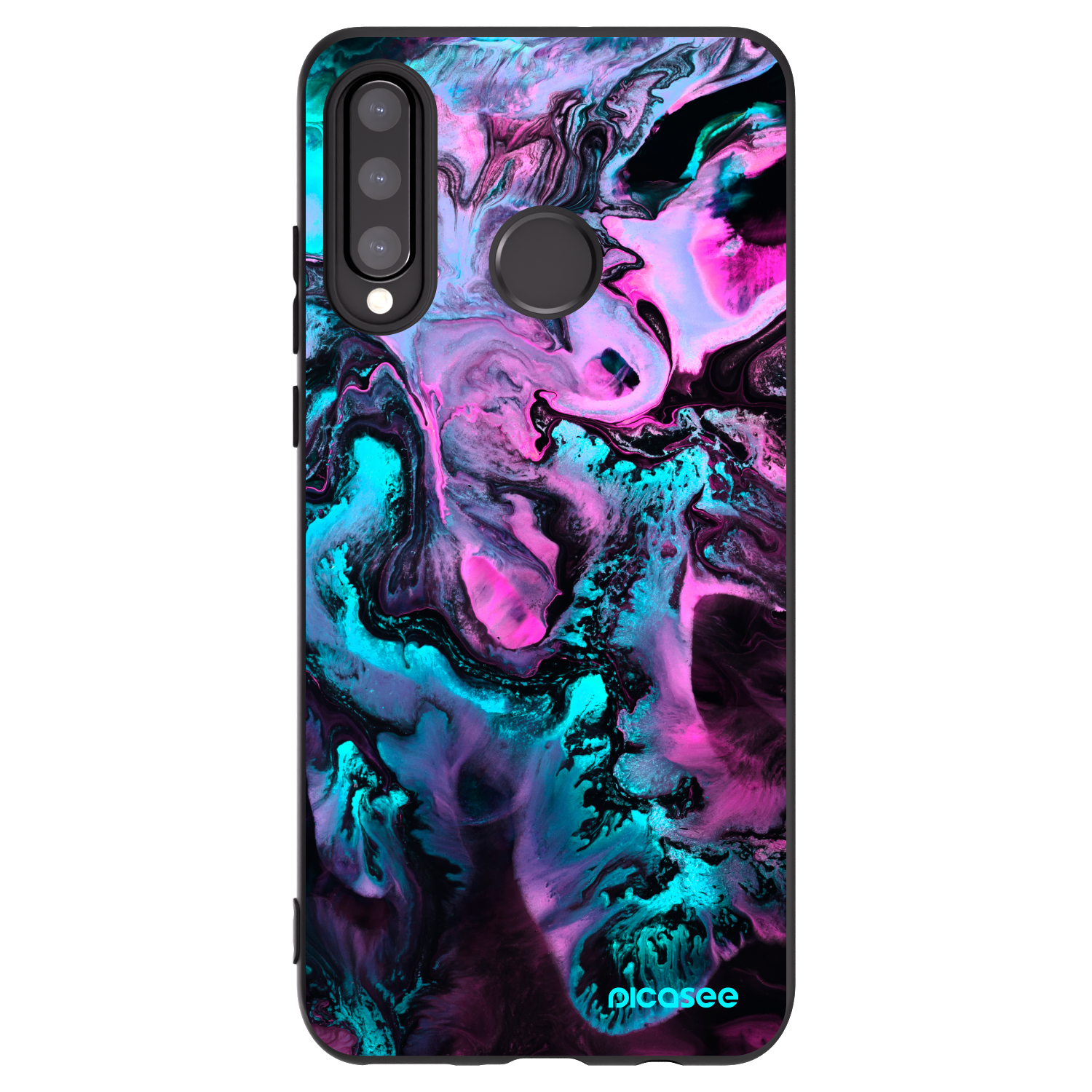 Picasee Μαύρη θήκη σιλικόνης για Huawei P30 Lite - Lean