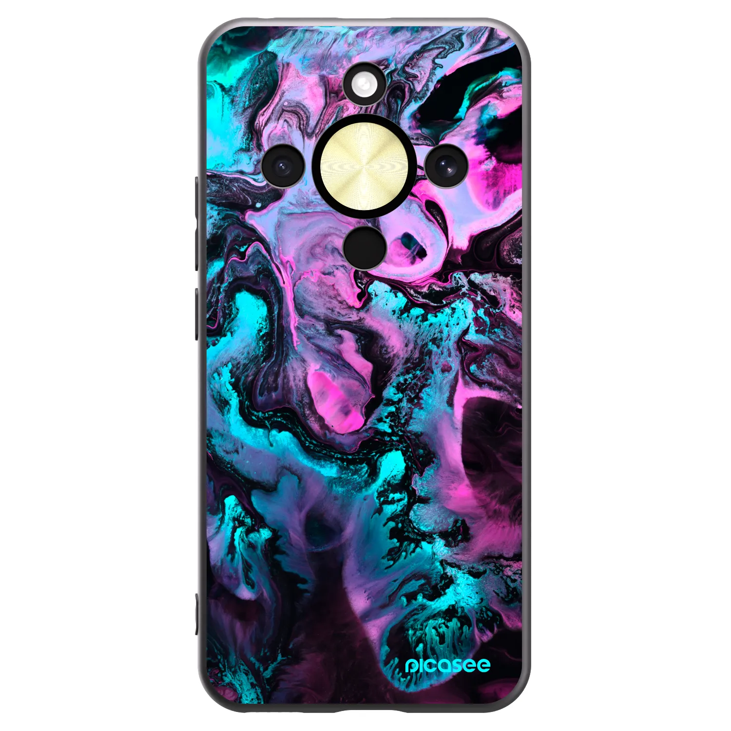 Picasee Μαύρη θήκη σιλικόνης για Honor Magic8 Lite 5G - Lean