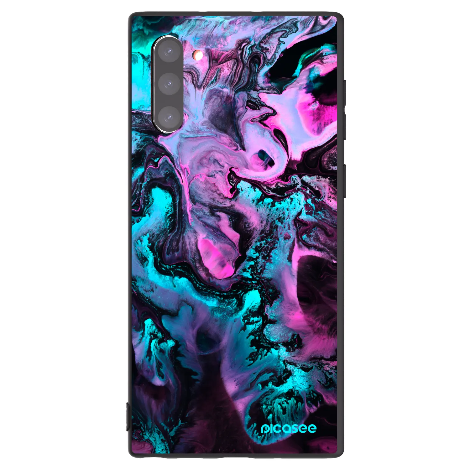 Picasee Μαύρη θήκη σιλικόνης για Samsung Galaxy Note 10 N970F - Lean