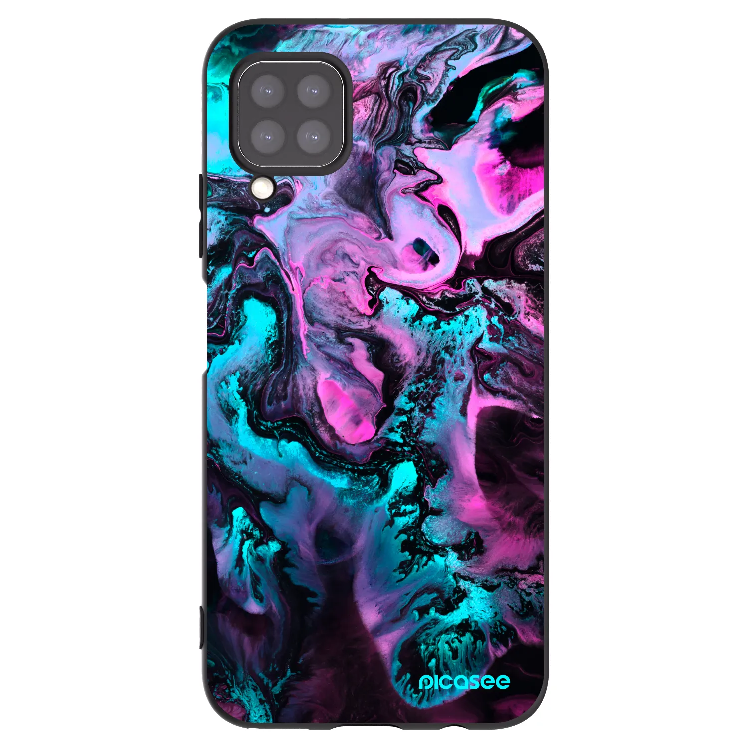 Picasee Μαύρη θήκη σιλικόνης για Huawei P40 Lite - Lean