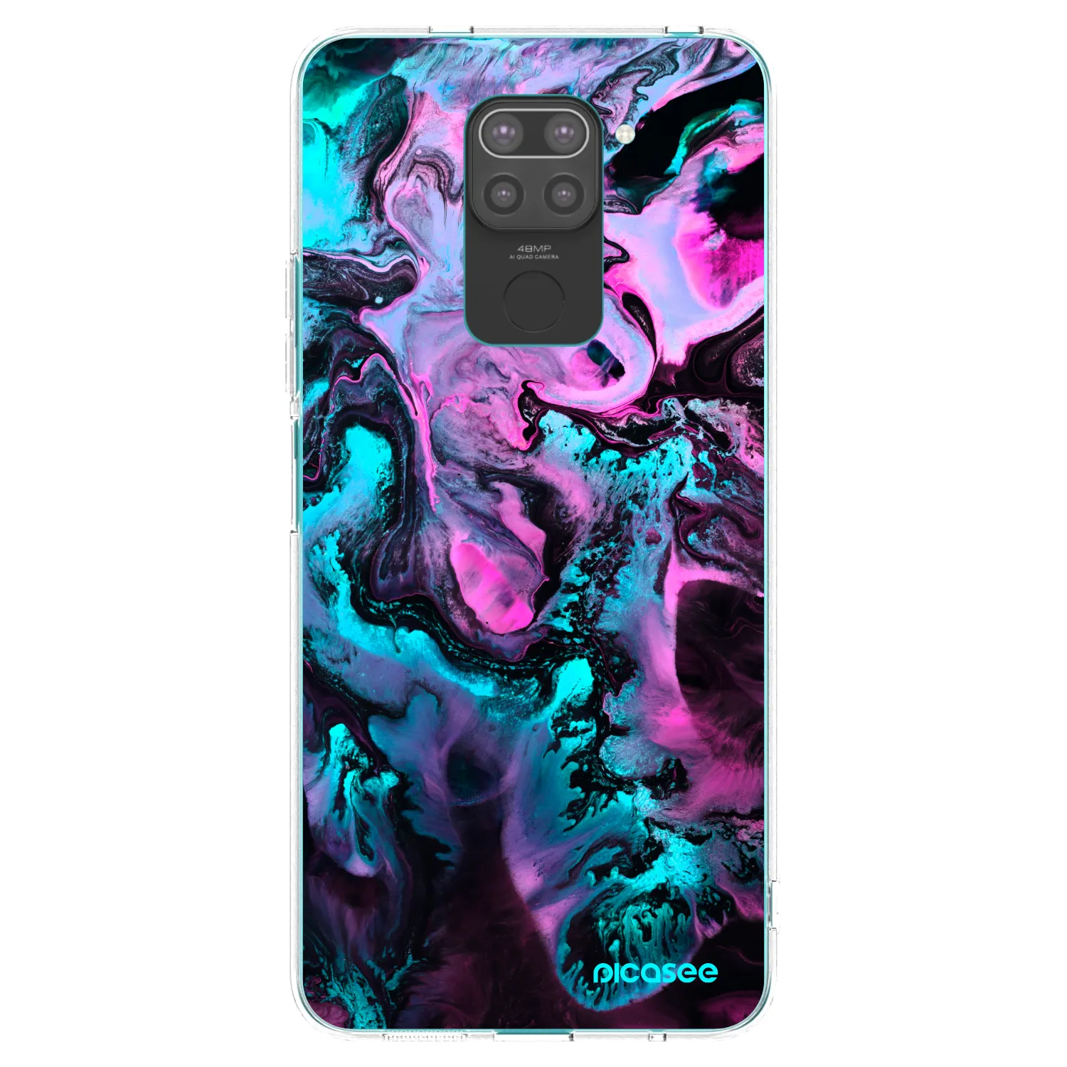 Picasee Μαύρη θήκη σιλικόνης για Xiaomi Redmi Note 9 - Lean
