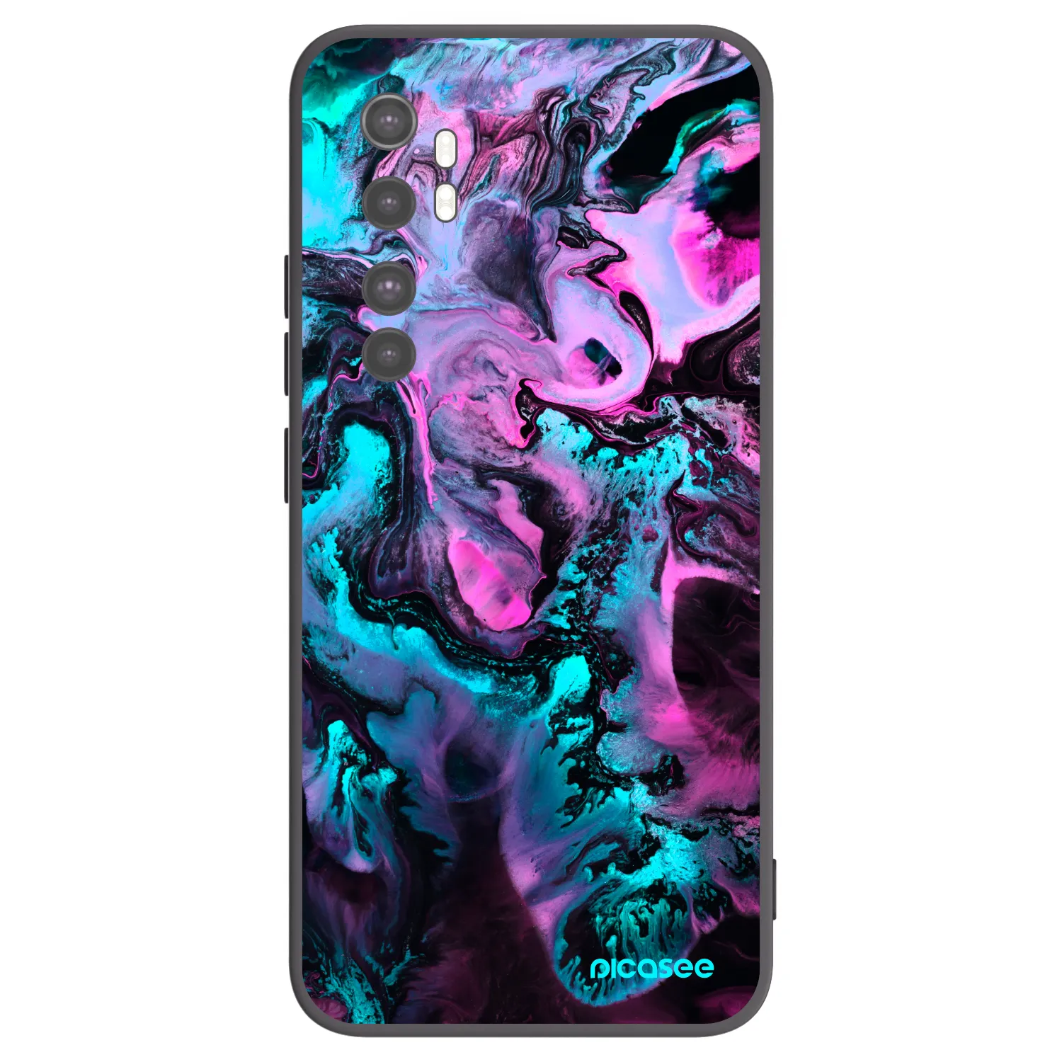 Picasee Μαύρη θήκη σιλικόνης για Xiaomi Mi Note 10 Lite - Lean