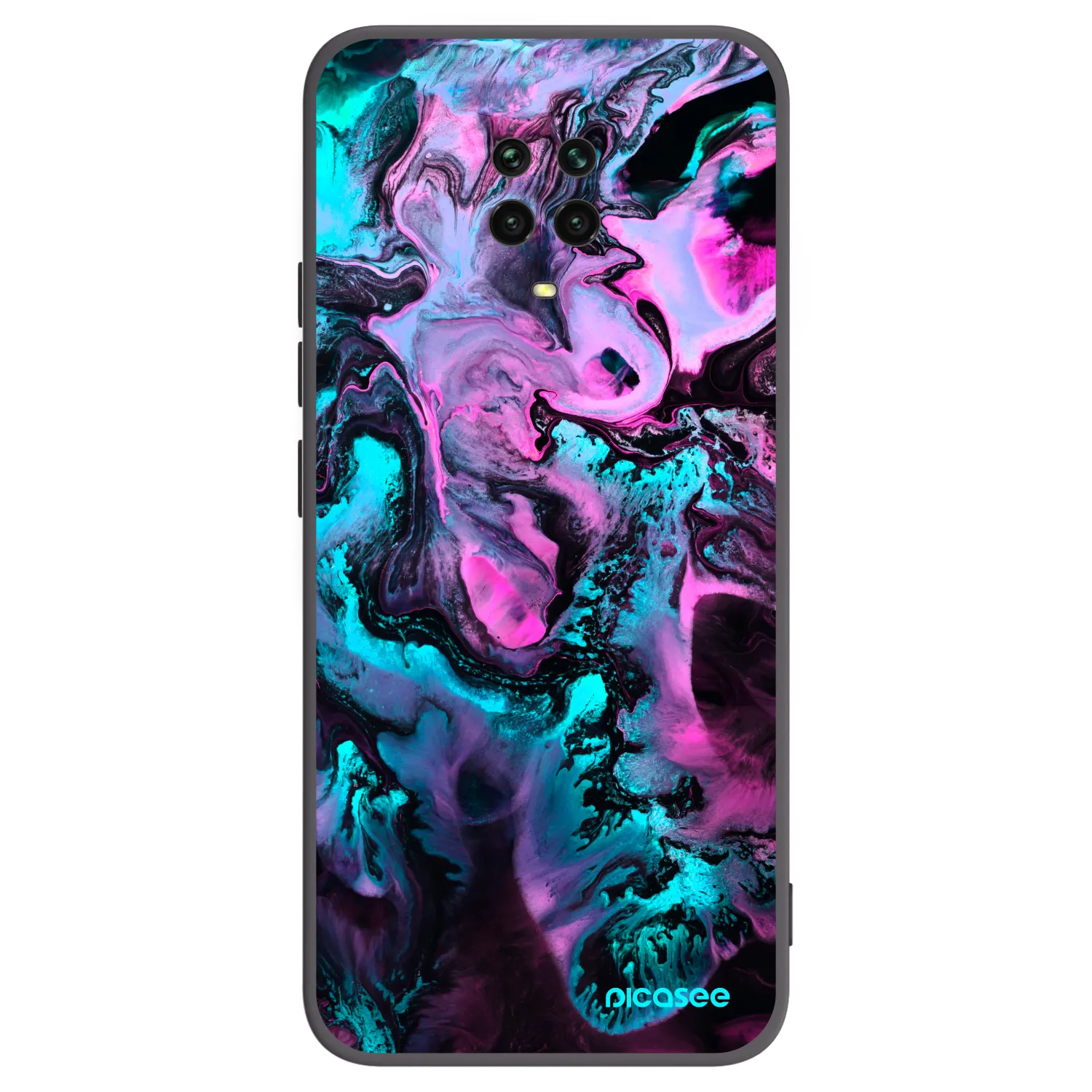 Picasee Μαύρη θήκη σιλικόνης για Xiaomi Redmi Note 9S - Lean