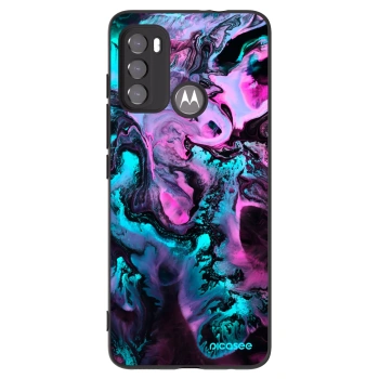 Picasee Μαύρη θήκη σιλικόνης για Motorola Moto G60 - Lean