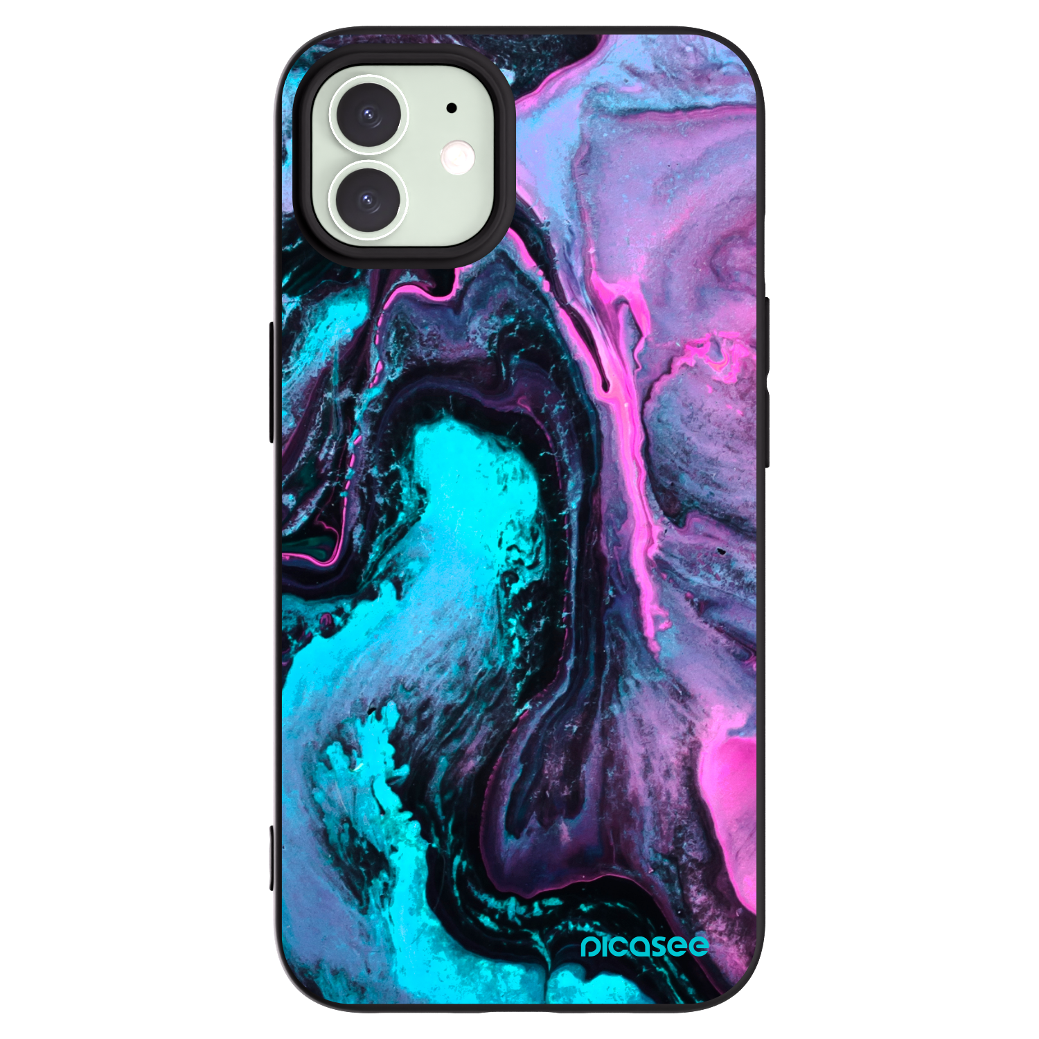 Picasee Μαύρη θήκη σιλικόνης για Apple iPhone 12 - Lean 2