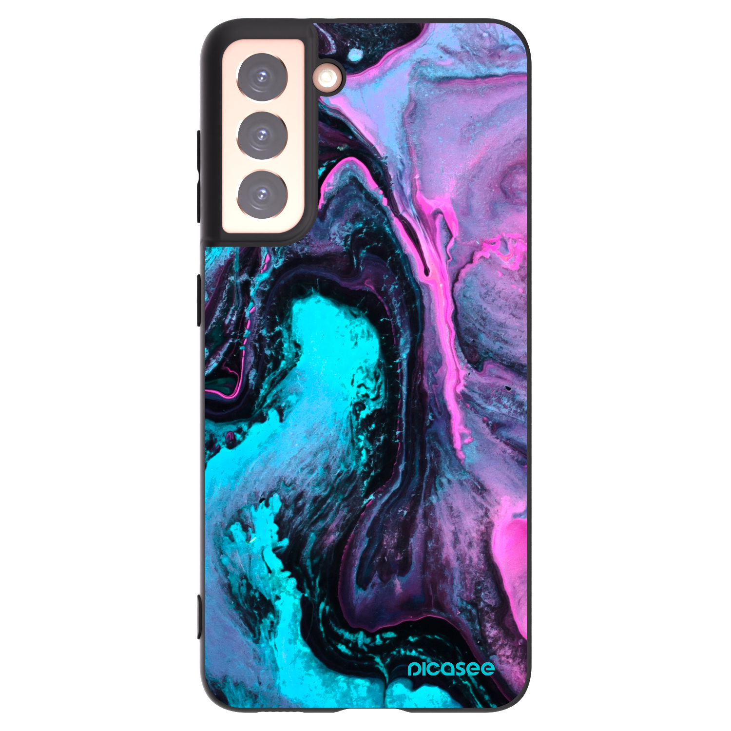 Picasee Μαύρη θήκη σιλικόνης για Samsung Galaxy S21 5G G991B - Lean 2