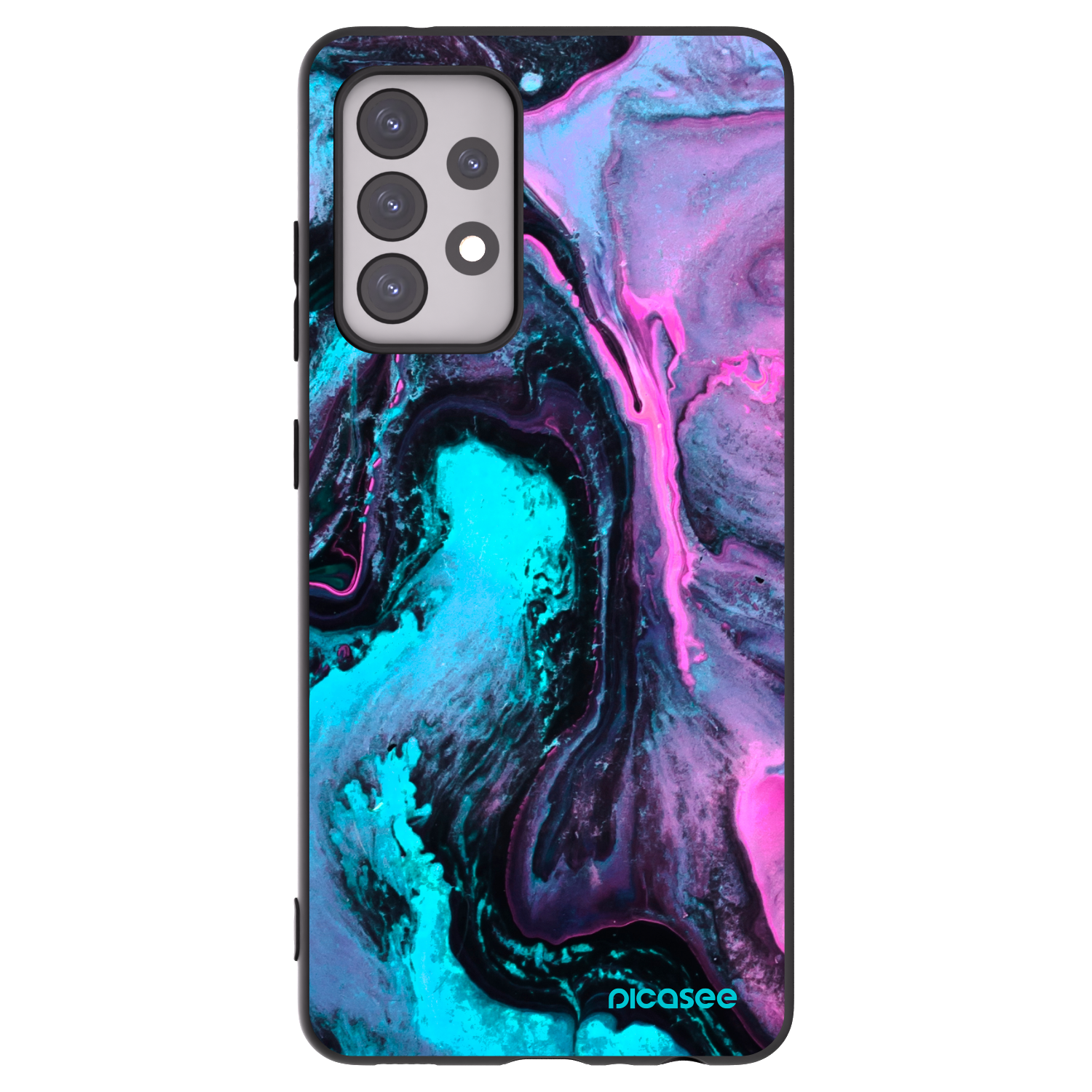 Picasee Μαύρη θήκη σιλικόνης για Samsung Galaxy A52 5G A525F - Lean 2