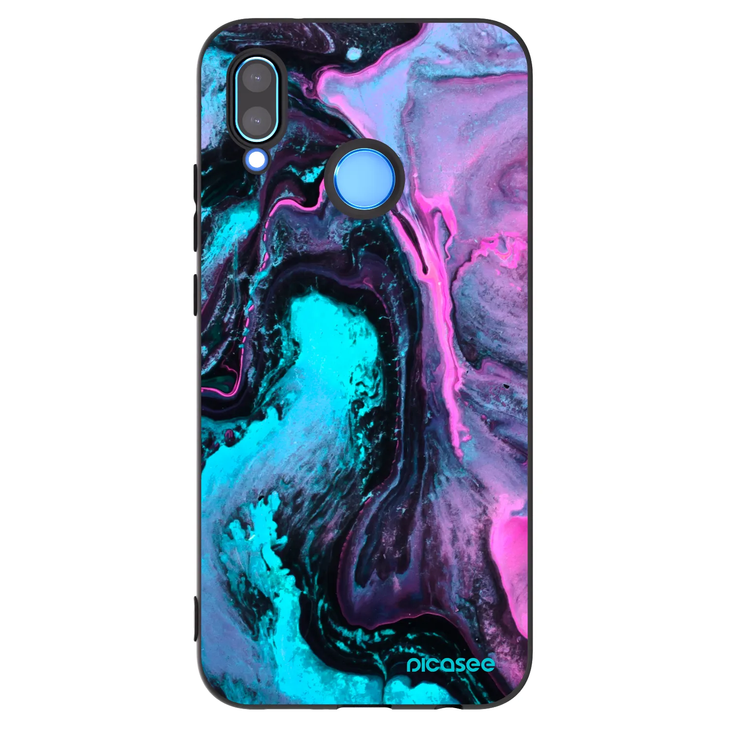 Picasee Μαύρη θήκη σιλικόνης για Huawei P20 Lite - Lean 2