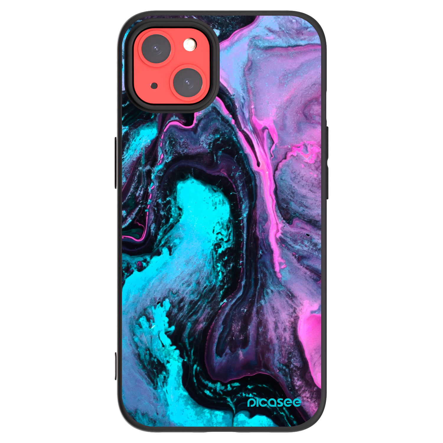 Picasee Μαύρη θήκη σιλικόνης για Apple iPhone 13 - Lean 2