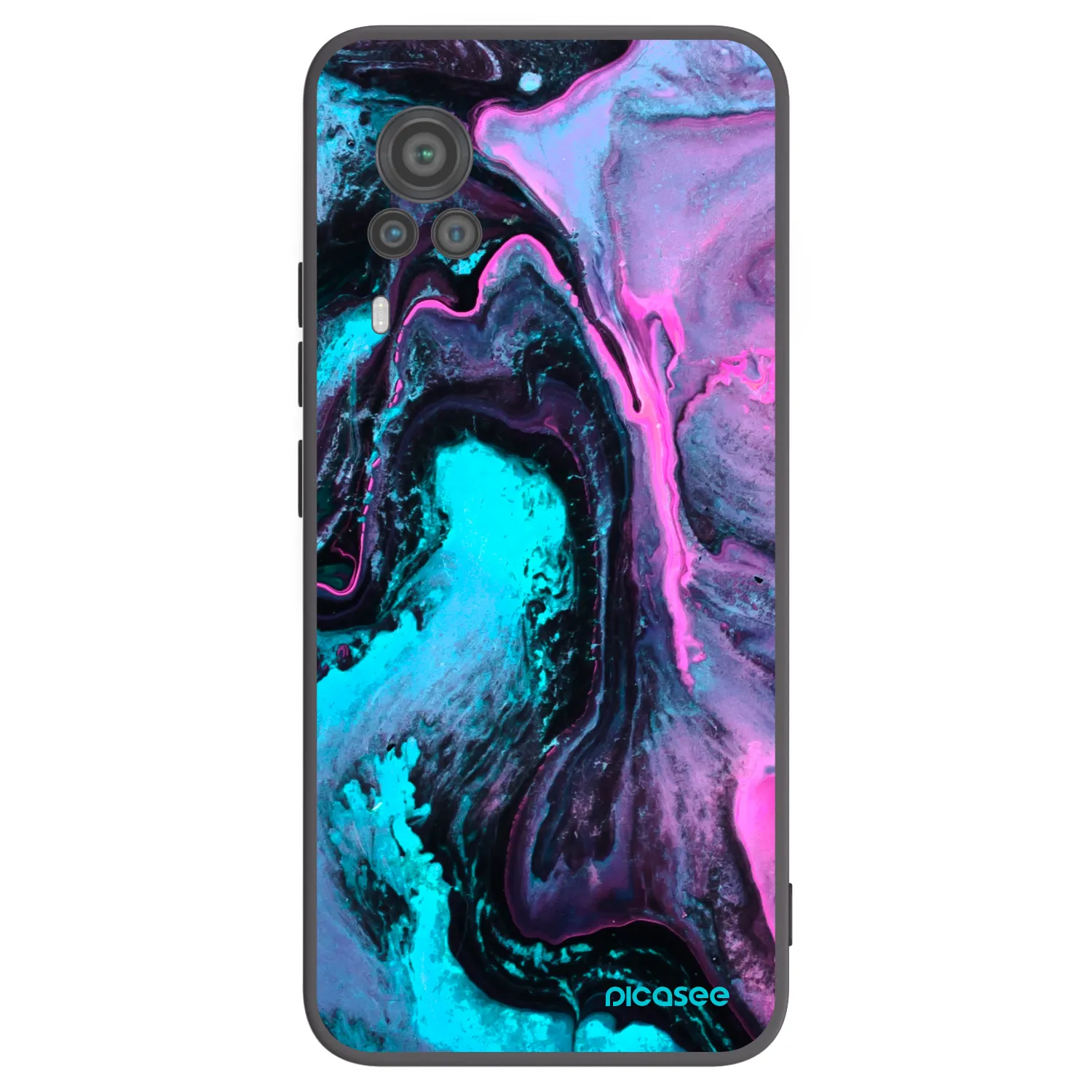 Picasee Μαύρη θήκη σιλικόνης για Vivo X60 Pro 5G - Lean 2